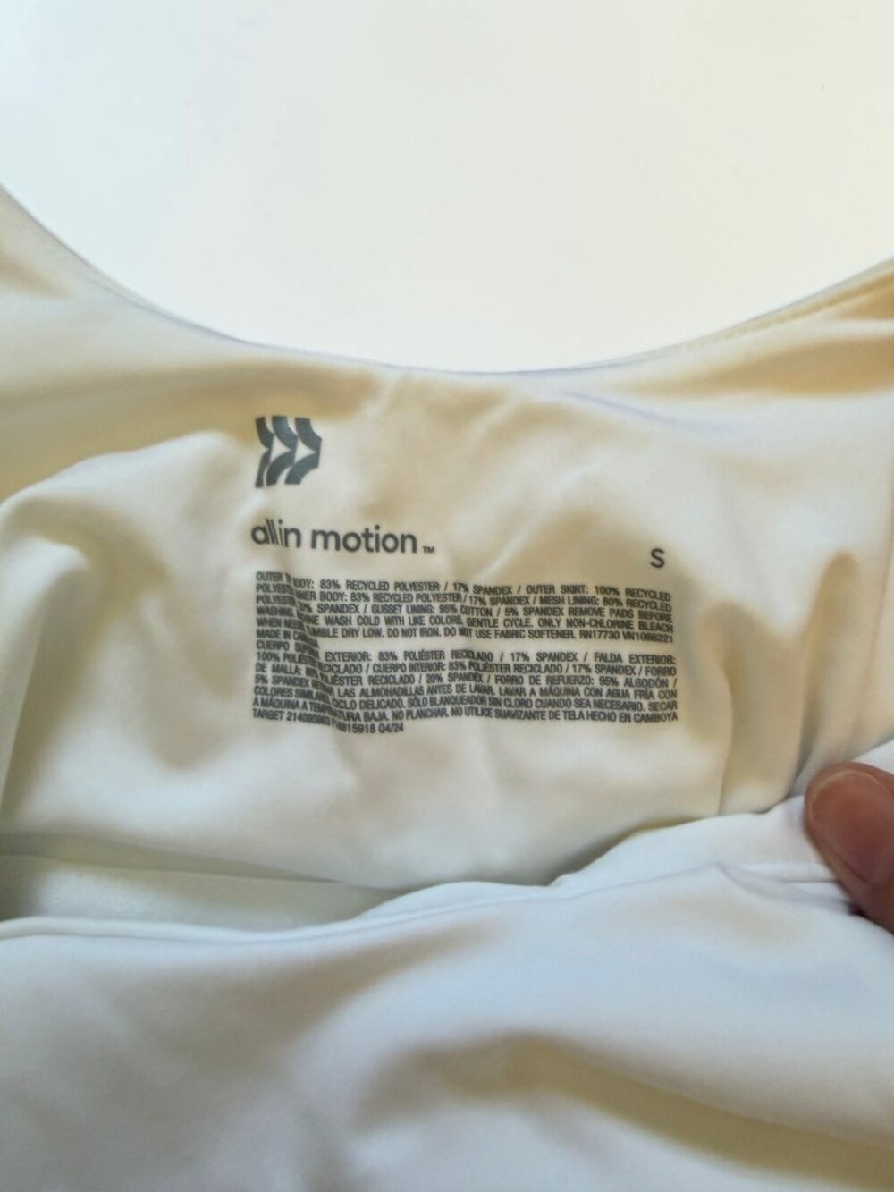 NWT Target Pleated Active Dress White Tennis Dress Moisture Wicking UPF 50+ - Picture 3 of 6
